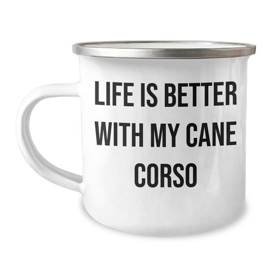 Cane Corso Dog Lovers Funny Quote Gifts from Dad to Men for Father's Day Unique Camping Mug - Victory Thru Vision 