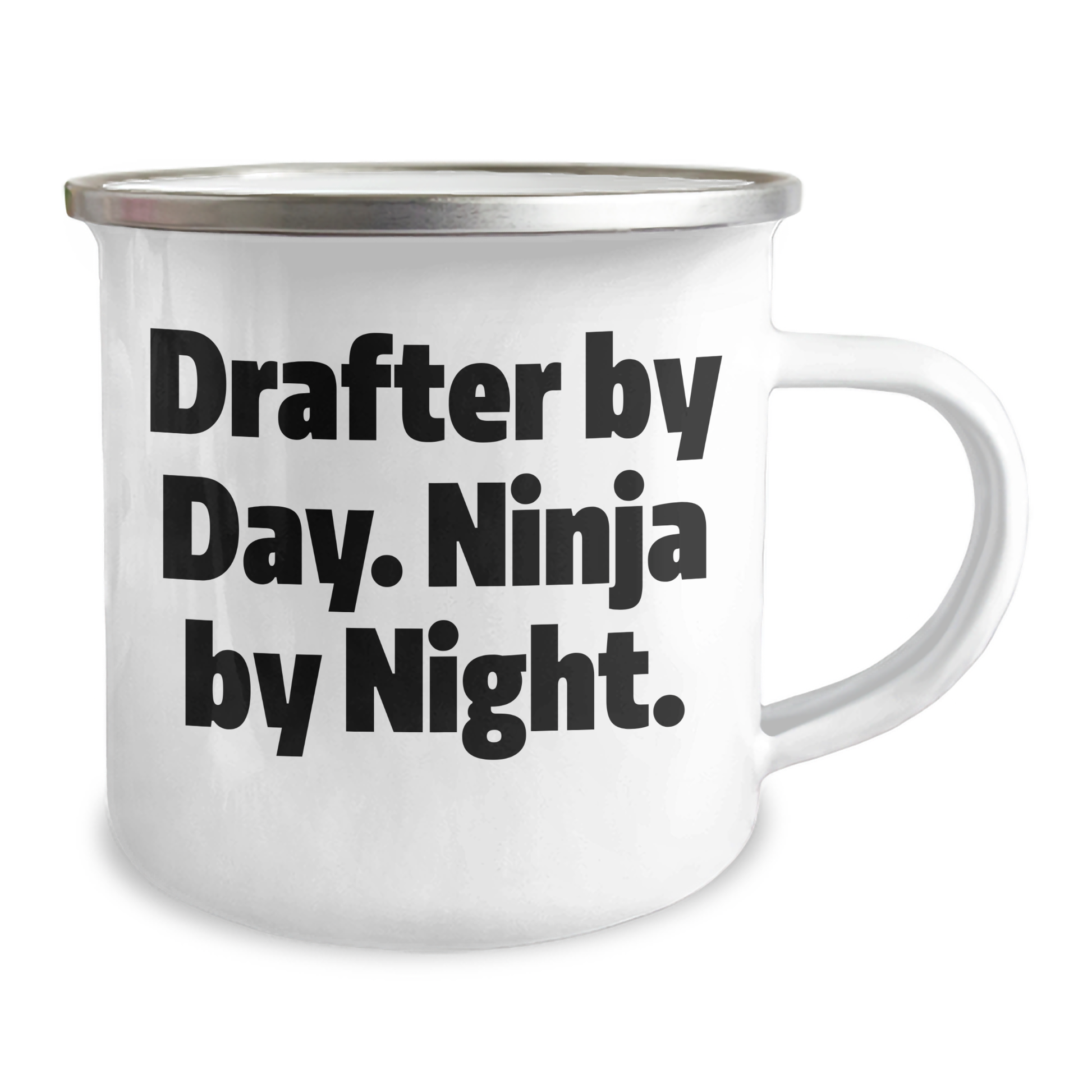 Funny Drafter Gifts from Men to Women - Drafter By Day. Ninja By Night. Camping Mug for Mother's Day - Victory Thru Vision 