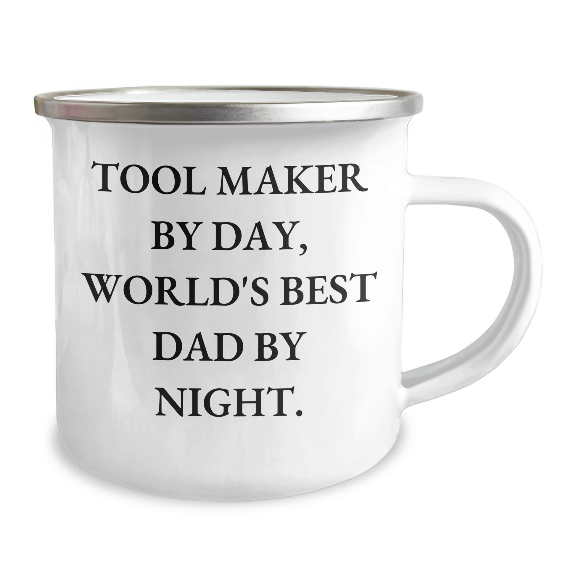 Tool Maker Gifts, Camping Mug For Men, Funny Quote 'Tool Maker By Day, World's Best Dad By Night.' Gifts from Family, Unique Father's Day Unique Gifts - Victory Thru Vision 
