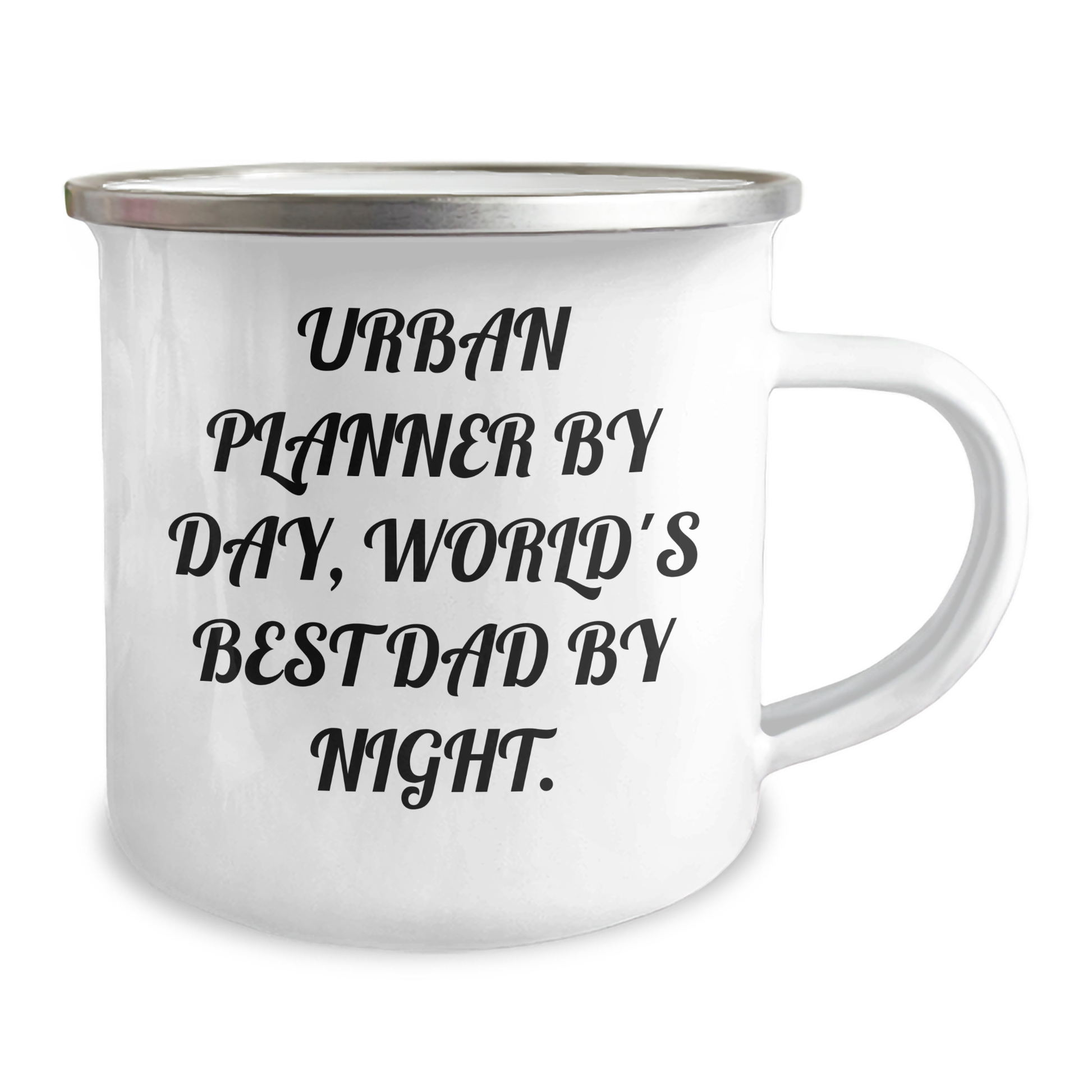 Urban Planner Gifts, Funny Camping Mug, 'Urban Planner By Day, World's Best Dad By Night.' - Gifts from Family to Urban Planner Dad for Father's Day - Victory Thru Vision 