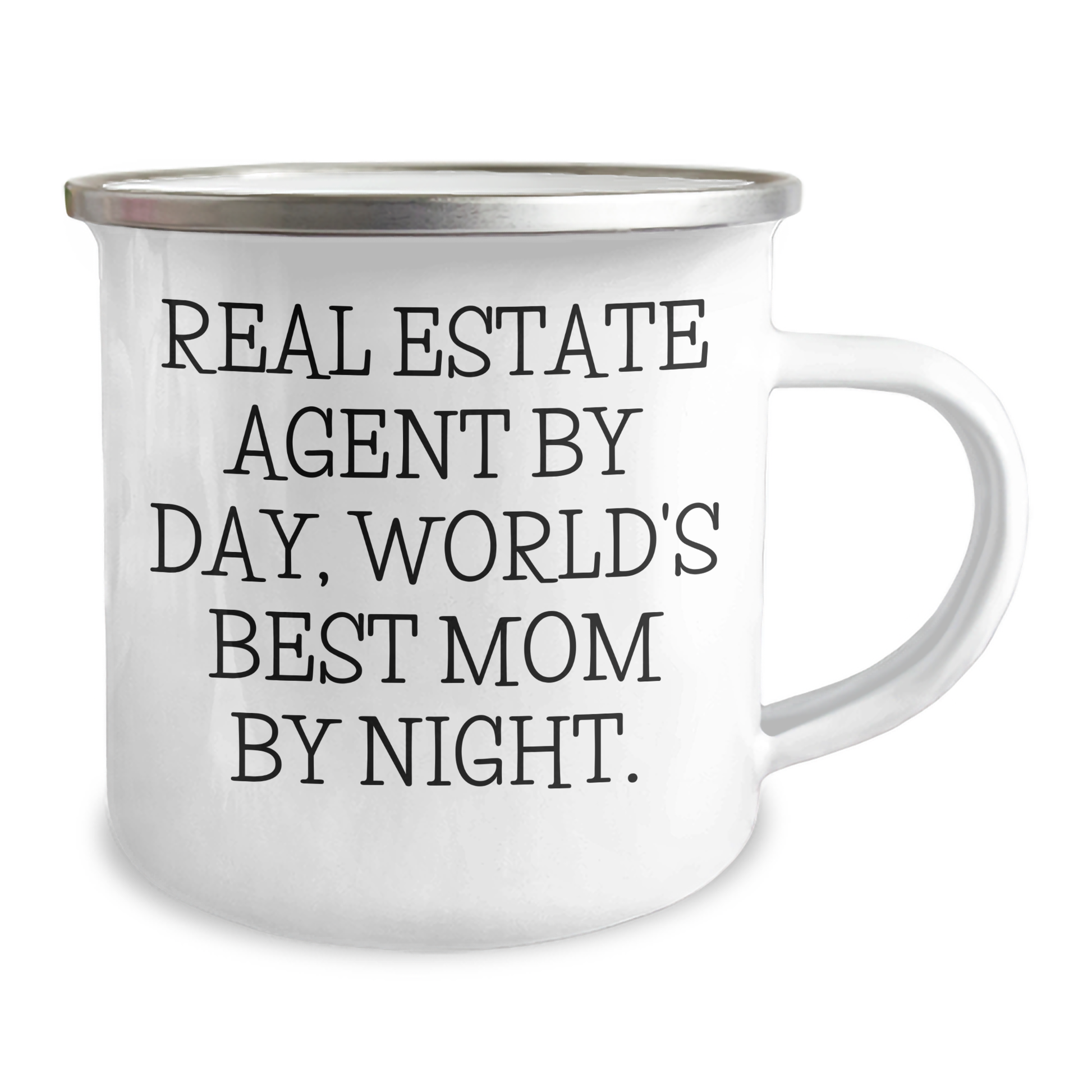 Gifts from Friends - Real Estate Agent by Day, World's Best Mom By Night. - Unique Camping Mug for Dad's Special Day - Victory Thru Vision 
