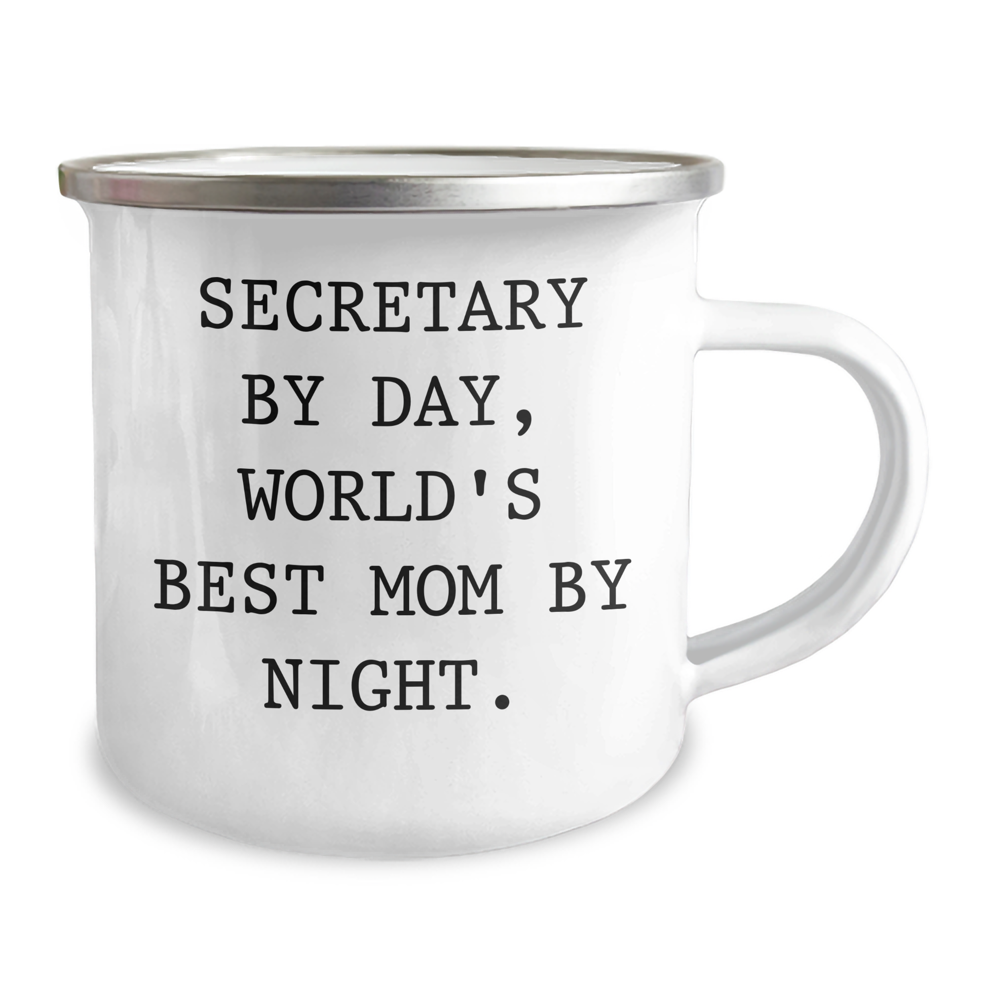 Secretary By Day, World's Best Mom By Night. Funny Gifts for Secretary, Camping Mug for Mother's Day, Gifts from Family - Victory Thru Vision 