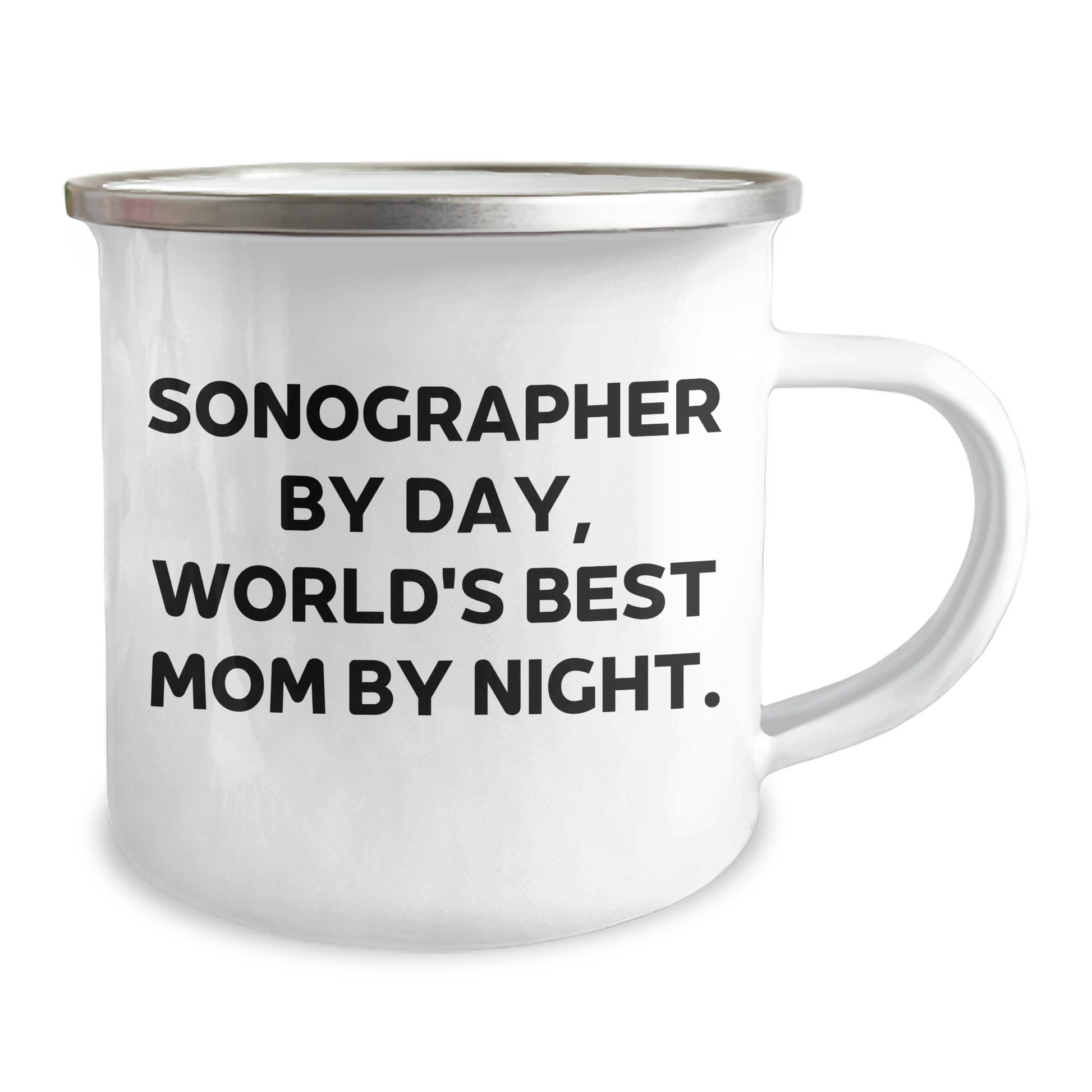 Sonographer Gifts, Funny Camping Mugs for Mom by Sonographer By Day, World's Best Mom By Night. Gifts from Family for Mother's Day - Image 2