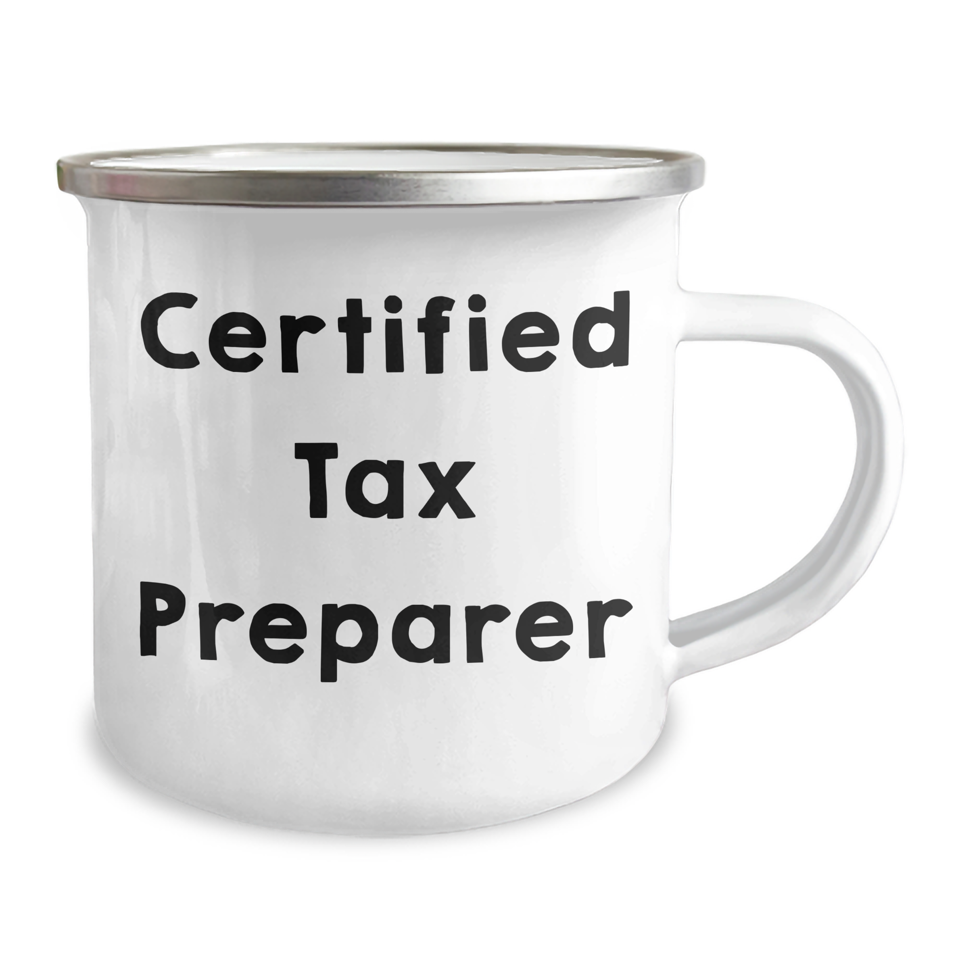 Tax Preparer's Camping Gift from Friends: Funny Quote for Mother's Day, 12 oz Stainless Steel Mug - Image 2