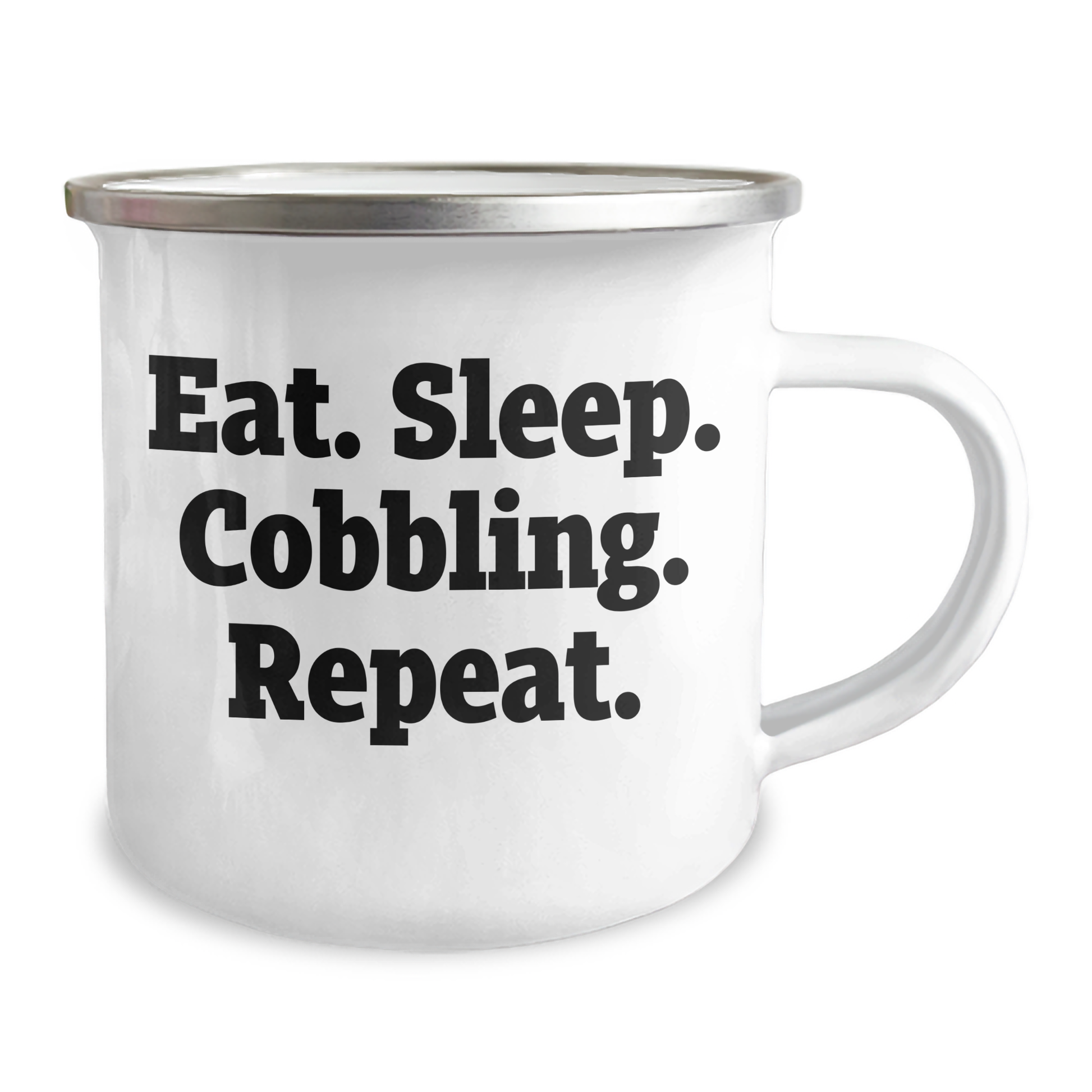 Funny Cobbling Camping Mug Gifts from Friends for Father's Day - Eat. Sleep. Cobbling. Repeat. - Unique Men's Gifts - Image 2