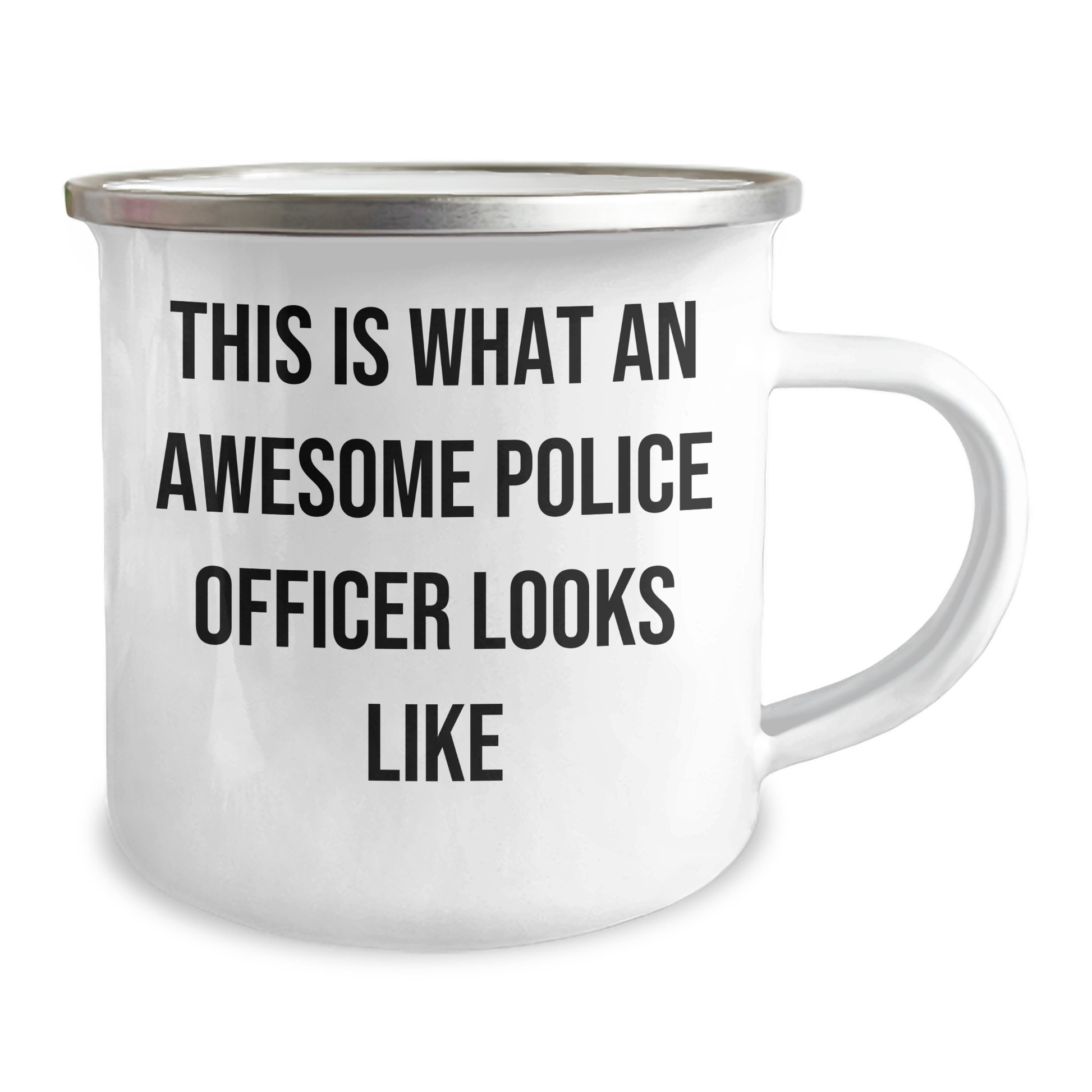 Funny Police Officer Gifts - This Is What An Awesome Police Officer Looks Like Camping Mug for Father's Day - Victory Thru Vision 