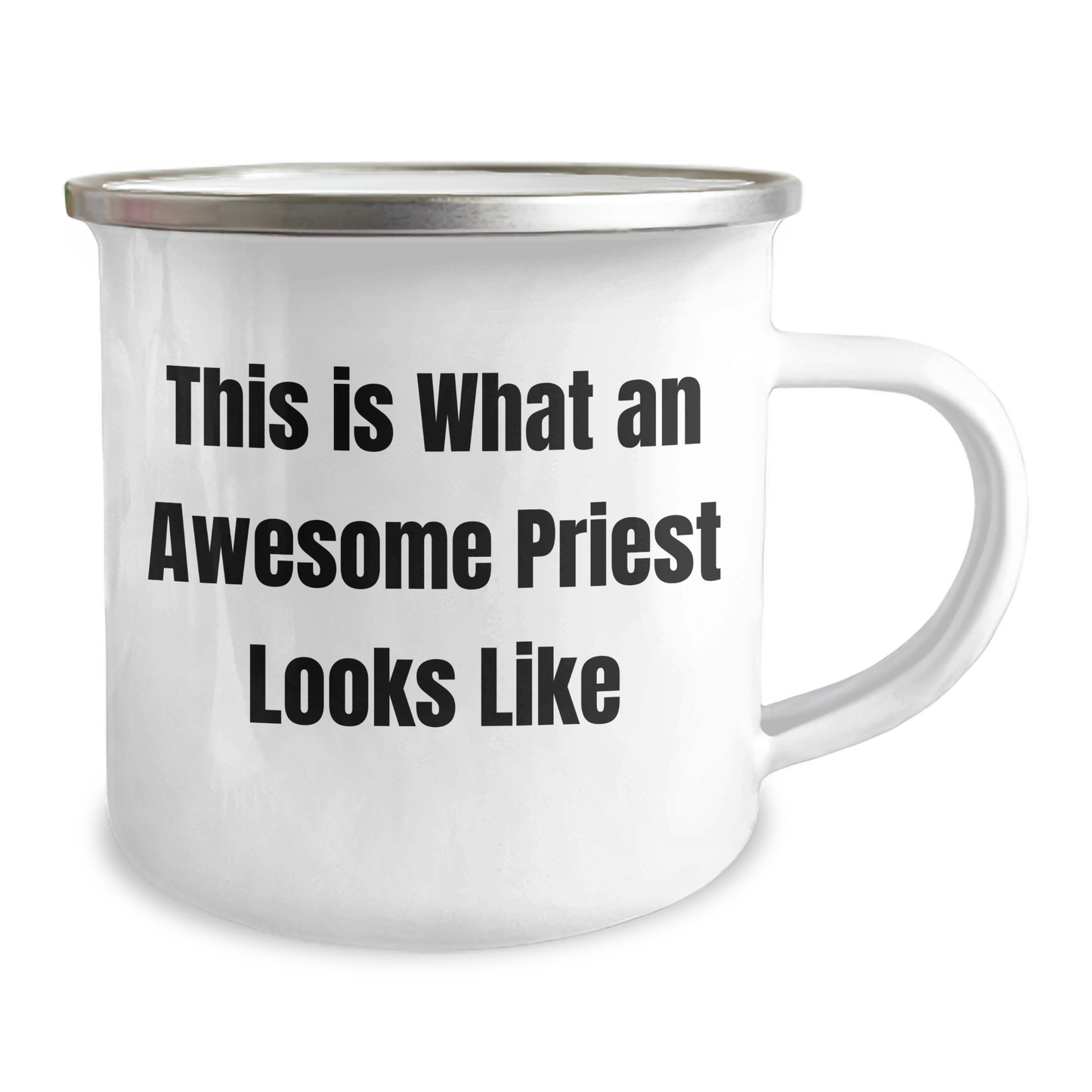 Funny Priest Gifts for Dad - 'This Is What An Awesome Priest Looks Like' Camping Mug, Father's Day Unique Gifts from Family, Friends, or Coworkers for Him - Image 2