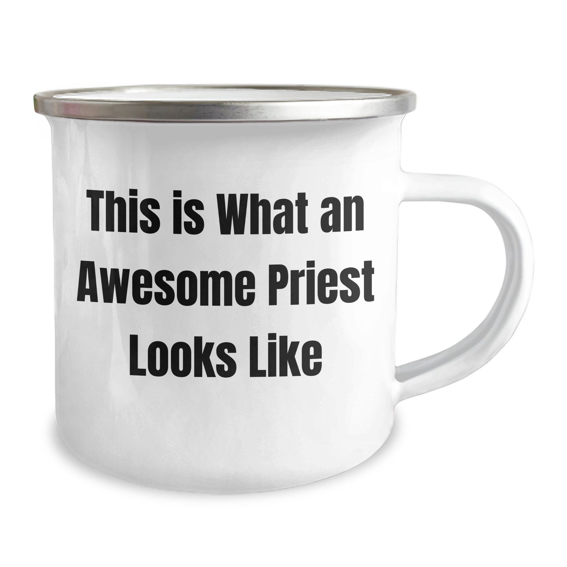 Funny Priest Gifts for Dad - 'This Is What An Awesome Priest Looks Like' Camping Mug, Father's Day Unique Gifts from Family, Friends, or Coworkers for Him - Image 2