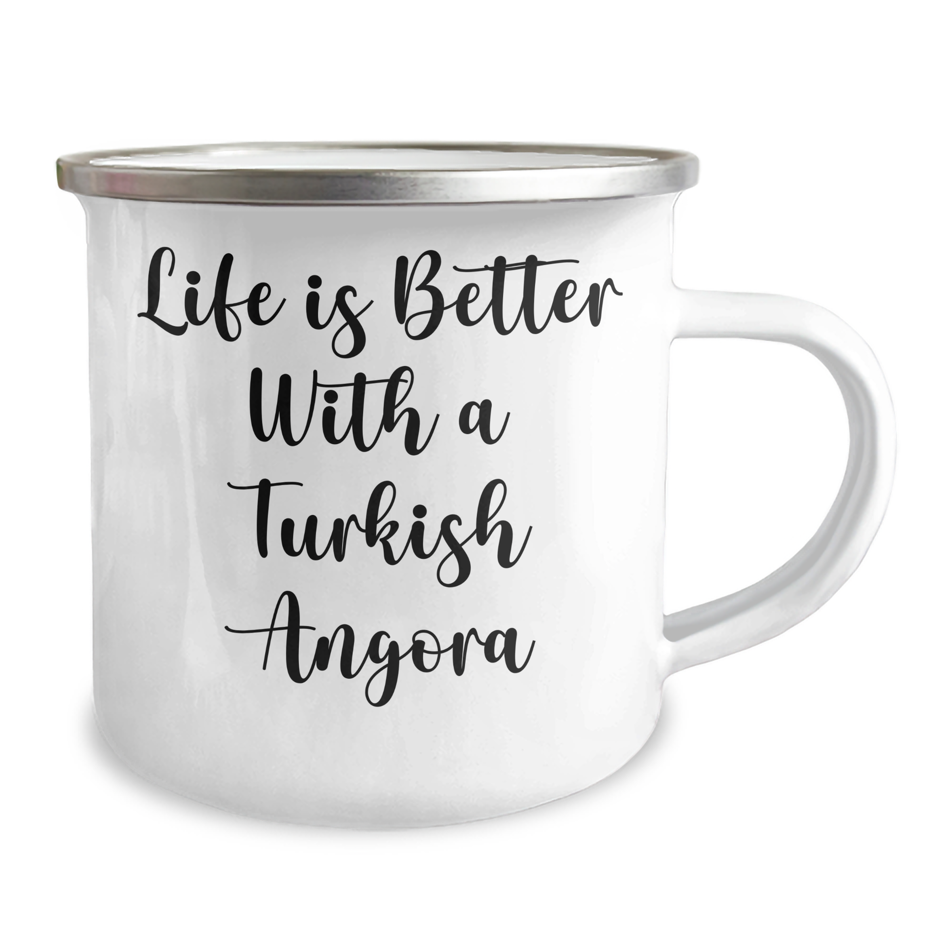 Turkish Angora Cat Lovers Gifts from Family - Camping Mug Life Is Better With A Turkish Angora, Turkish Angora Cat Gifts for Dad on Father's Day - Victory Thru Vision 