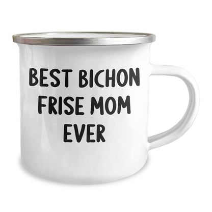 Bichon Frise Dog Lovers Camping Mug Funny Quotes Gifts for Dad on Father's Day, Gifts from Mom to Dad - Victory Thru Vision 