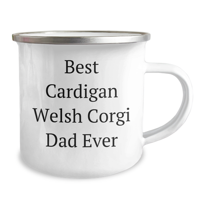 Funny Cardigan Welsh Corgi Dog Dad Gifts from Friends for Men - Best Camping Mug for Father's Day - Victory Thru Vision 