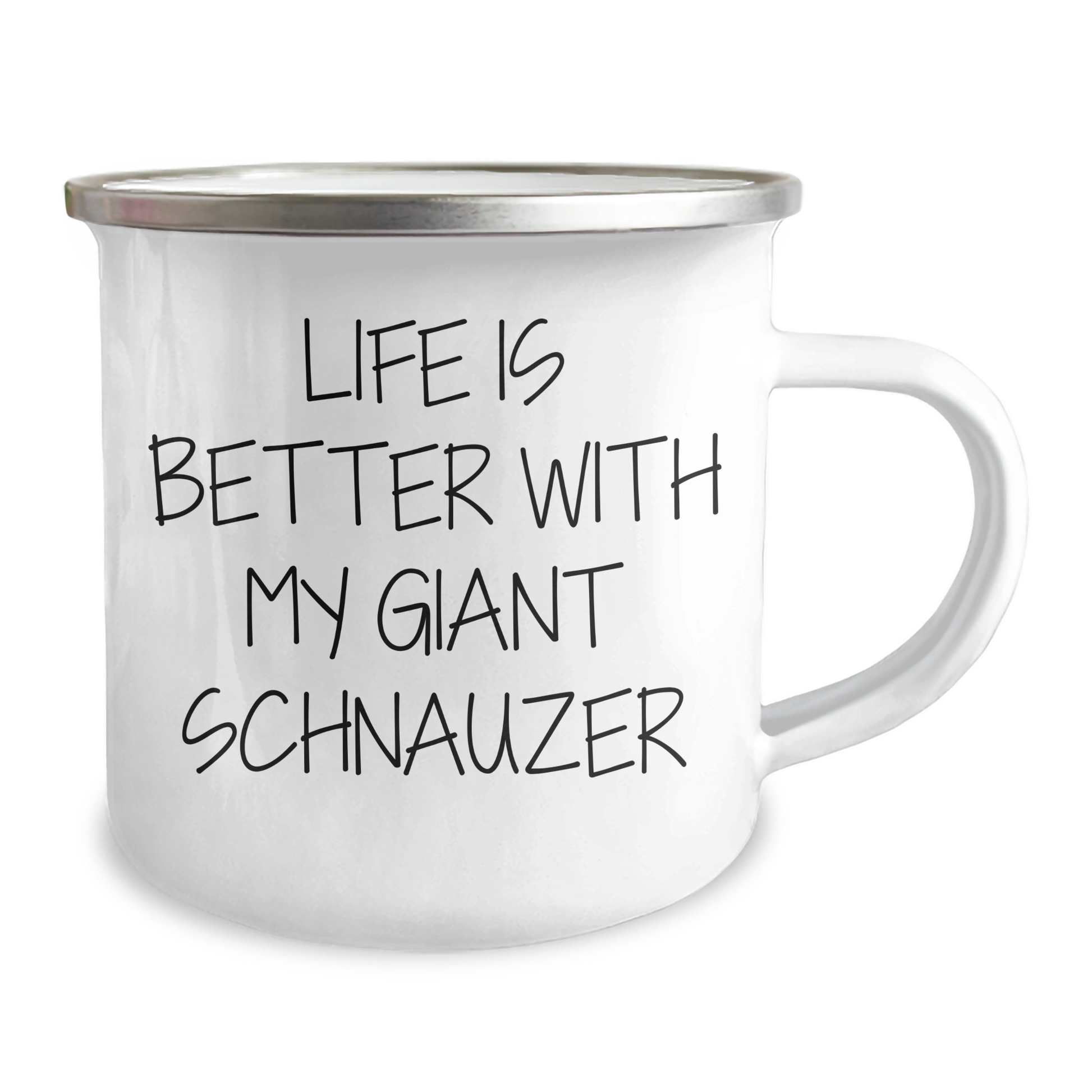 Funny Giant Schnauzer Dog Gifts for Men Fathers Day Camping Mug Life Is Better With My Giant Schnauzer from Family - Victory Thru Vision 