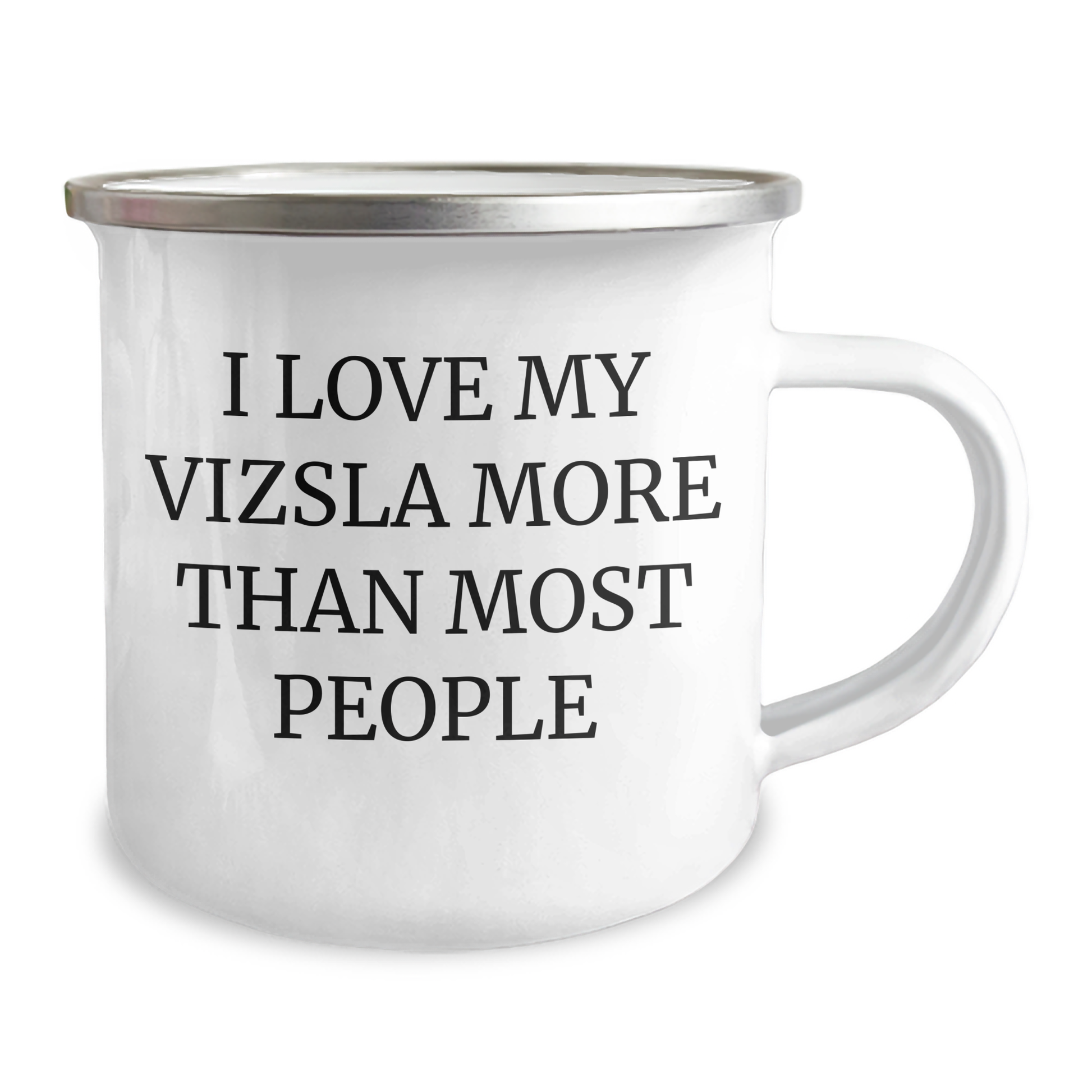 Vizsla Dog Lover's Camping Mug, Gifts from Family to Men, I Love My Vizsla More Than Most People, Father's Day Unique Gifts - Image 2