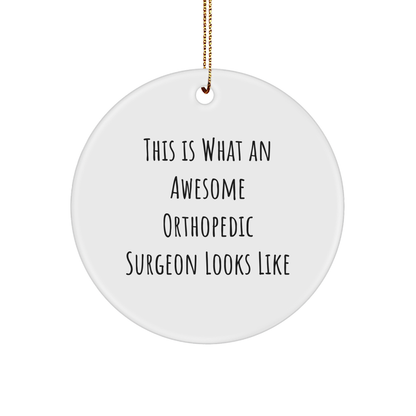 Orthopedic Surgeon Gifts from Friends - Awesome Orthopedic Surgeon Quote Circle Ornament, Gifts for Orthopedic Surgeon Men, Women, Family, and Friends, Christmas Unique Ideas - Image 1