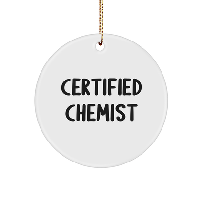 Chemist's Whimsical Wonders, Gifts from Friends for Christmas Circle Ornament, 'A Lab of Love' Quote - Victory Thru Vision 
