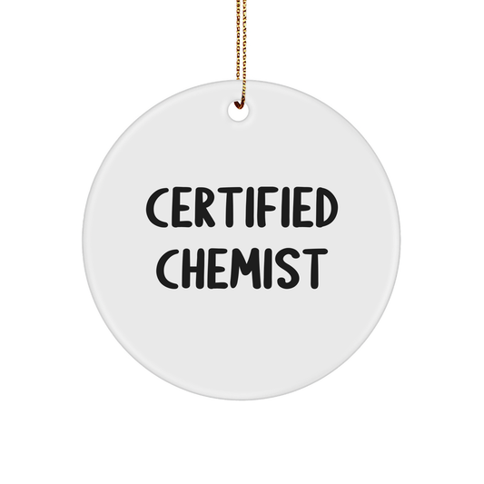Chemist's Whimsical Wonders, Gifts from Friends for Christmas Circle Ornament, 'A Lab of Love' Quote - Victory Thru Vision 