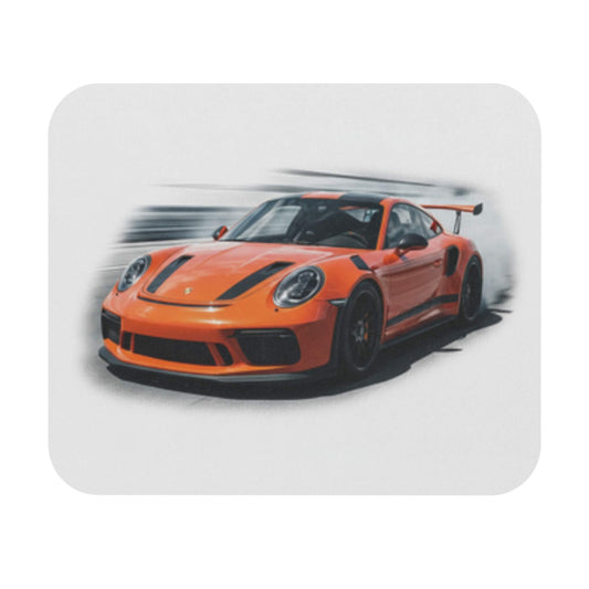 Porsche GT3RS Mouse Pad — Orange Racing Car Desk Pad