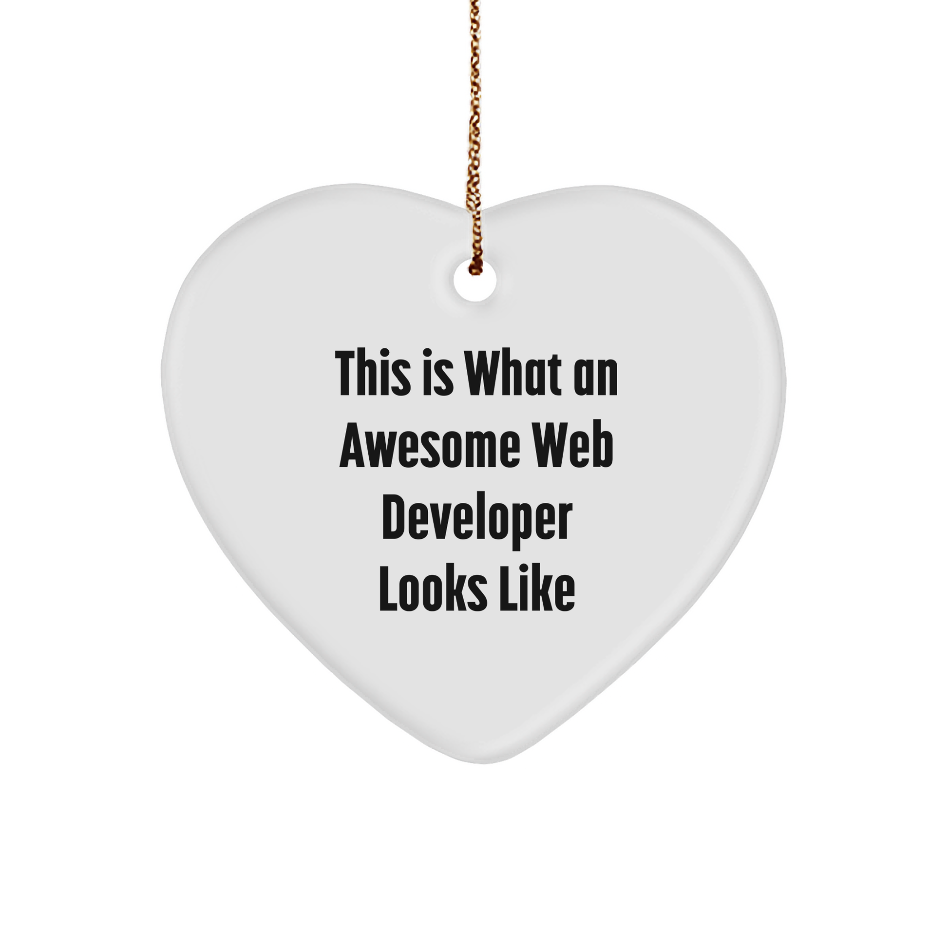 Funny Web Developer Gifts from Men, Heart Ornament for Awesome Web Developers, Christmas Unique Gifts for Friends - Image 1