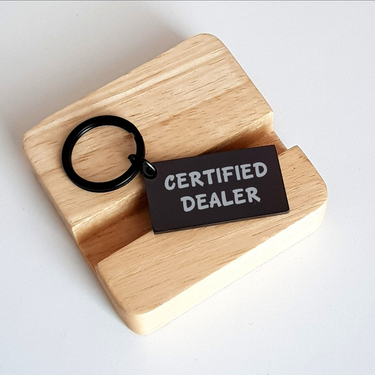 Dealer Keychain Funny Quote Gifts from Men to Women for Mother's Day - Certified Dealer Authentic - Victory Thru Vision 