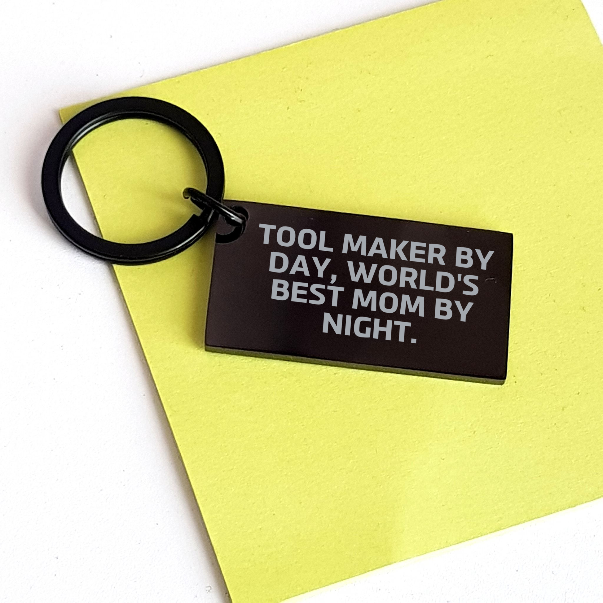 Tool Maker By Day, World's Best Mom By Night. Funny Keychain Gifts for Tool Maker, Father's Day Unique Gifts from Mom - Image 3
