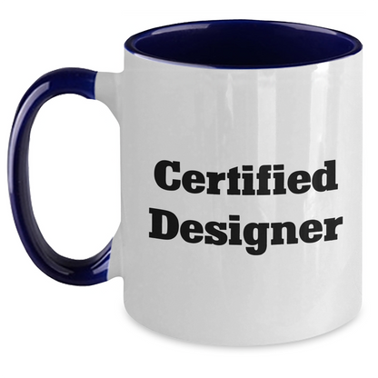 Designer Gifts from Friends - Funny Quote Two Tone Coffee Mug for Mother's Day, Gifts from Women for Designer - Victory Thru Vision 