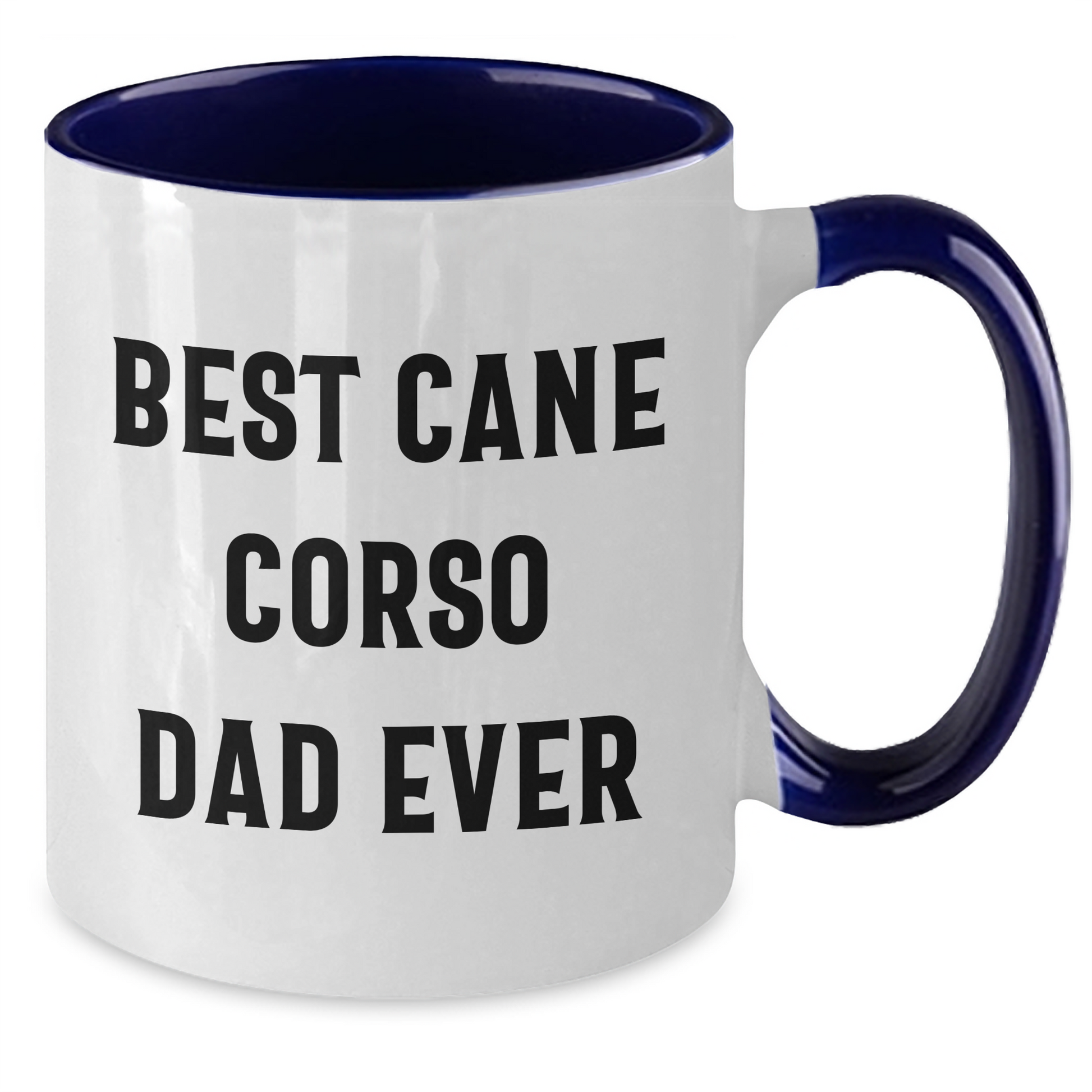 Funny Cane Corso Dog Dad Jokes Two Tone Coffee Mug Gifts from Family for Father's Day - Victory Thru Vision 