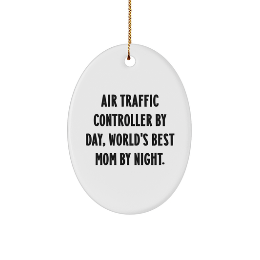 Air Traffic Controller Gifts, Funny Quote, Oval Ornament, Christmas Unique Gifts from Mom, for Air Traffic Controller - Victory Thru Vision 