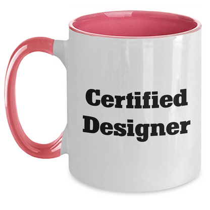 Designer Gifts from Friends - Funny Quote Two Tone Coffee Mug for Mother's Day, Gifts from Women for Designer - Victory Thru Vision 