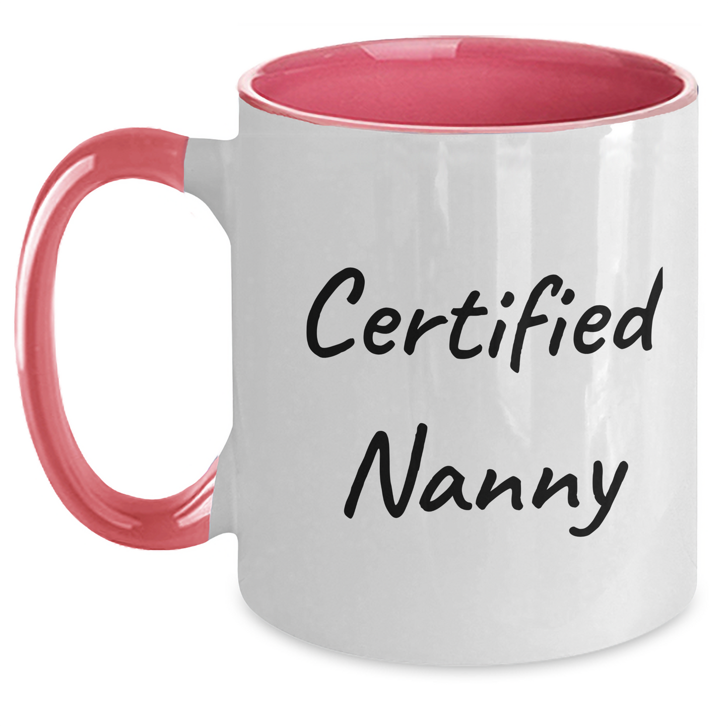 Funny Quote Nanny Gifts from Friends for Nanny Two Tone Coffee Mug, Unique Father's Day Unique Gifts for Men - Victory Thru Vision 