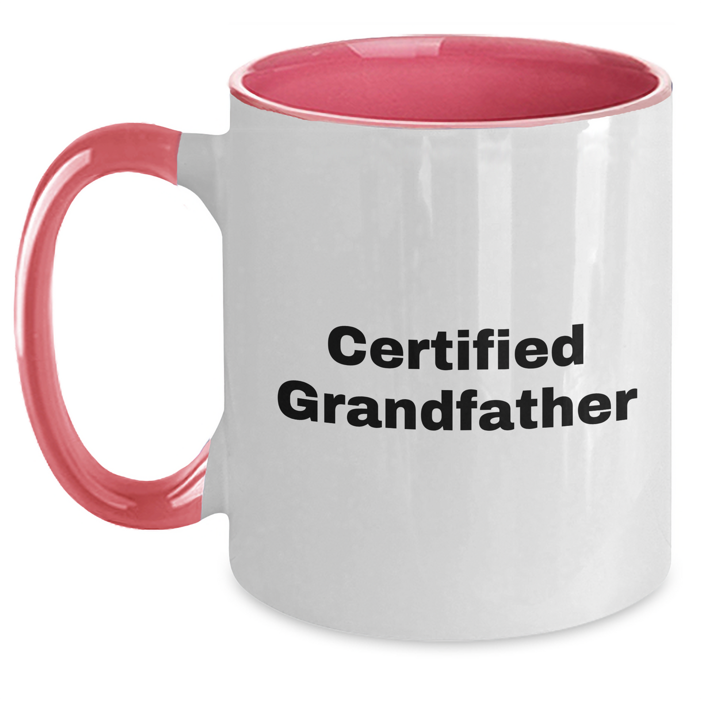Funny Grandfather Gifts for Men, Two Tone Coffee Mug, 'Certified Grandfather' Quote, Perfect for Father's Day, Gifts from Family, Gifts for Grandfather - Victory Thru Vision 