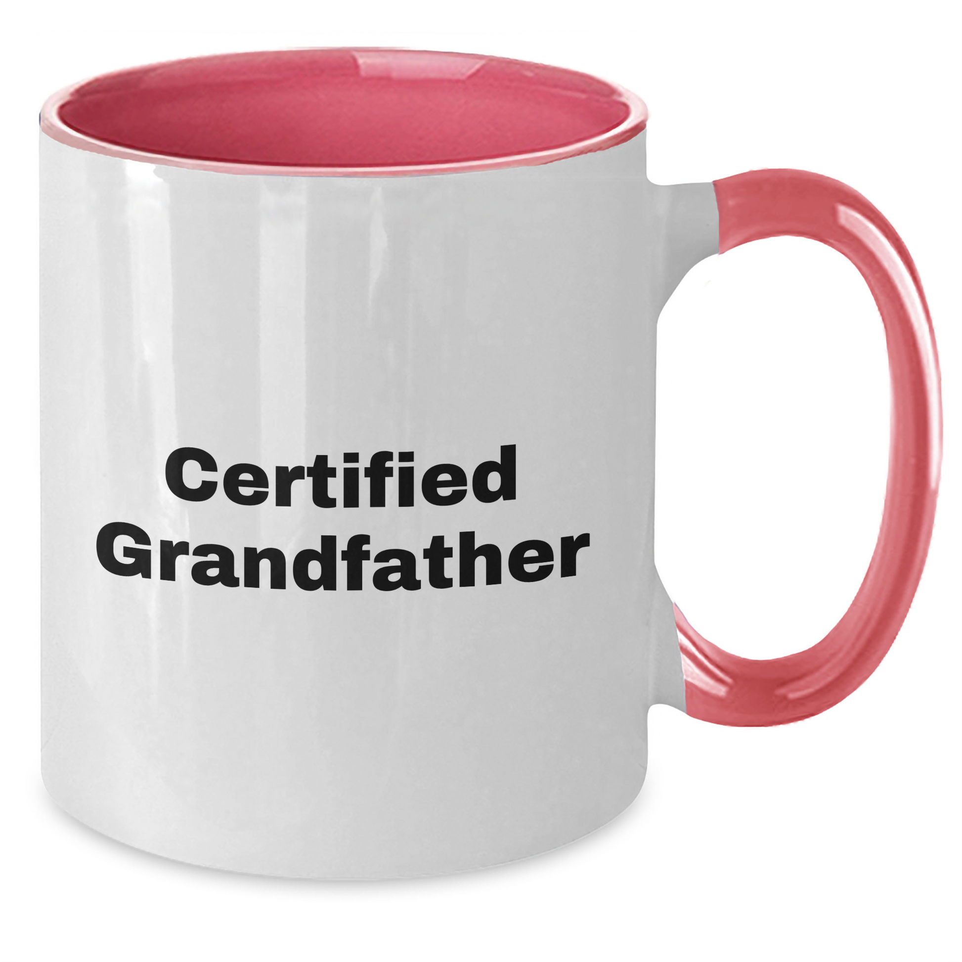 Funny Grandfather Gifts for Men, Two Tone Coffee Mug, 'Certified Grandfather' Quote, Perfect for Father's Day, Gifts from Family, Gifts for Grandfather - Victory Thru Vision 