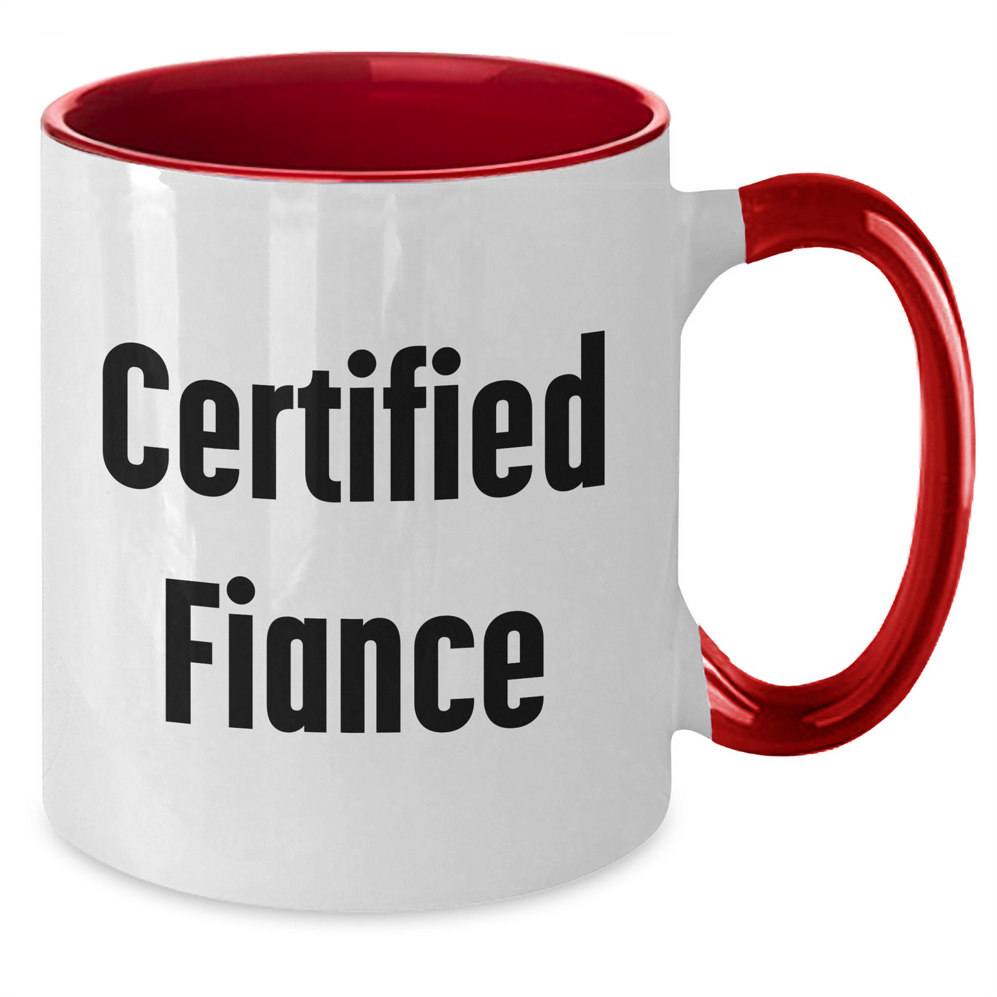 Funny Fiance Gifts from Men to Fiance on Father's Day - Two Tone Coffee Mug with Inspirational Quote - Victory Thru Vision 