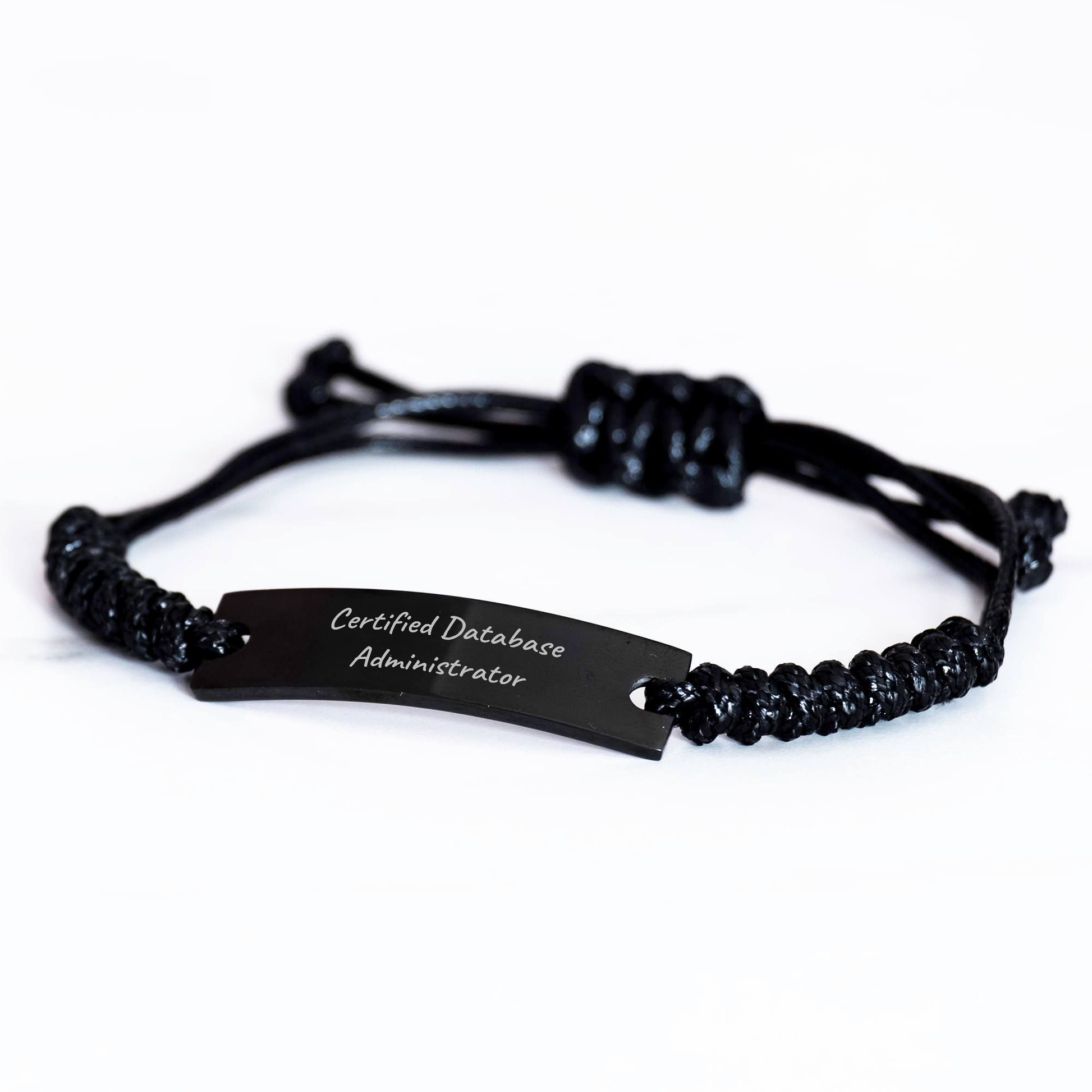 Funny Database Administrator Gifts from Friends - Rope Bracelet for Certified Database Administrator Mom's Day Unique Gifts - Image 2