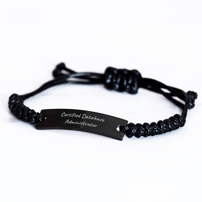 Funny Database Administrator Gifts from Friends - Rope Bracelet for Certified Database Administrator Mom's Day Unique Gifts - Image 2