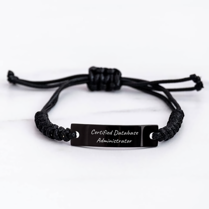 Funny Database Administrator Gifts from Friends - Rope Bracelet for Certified Database Administrator Mom's Day Unique Gifts - Image 3
