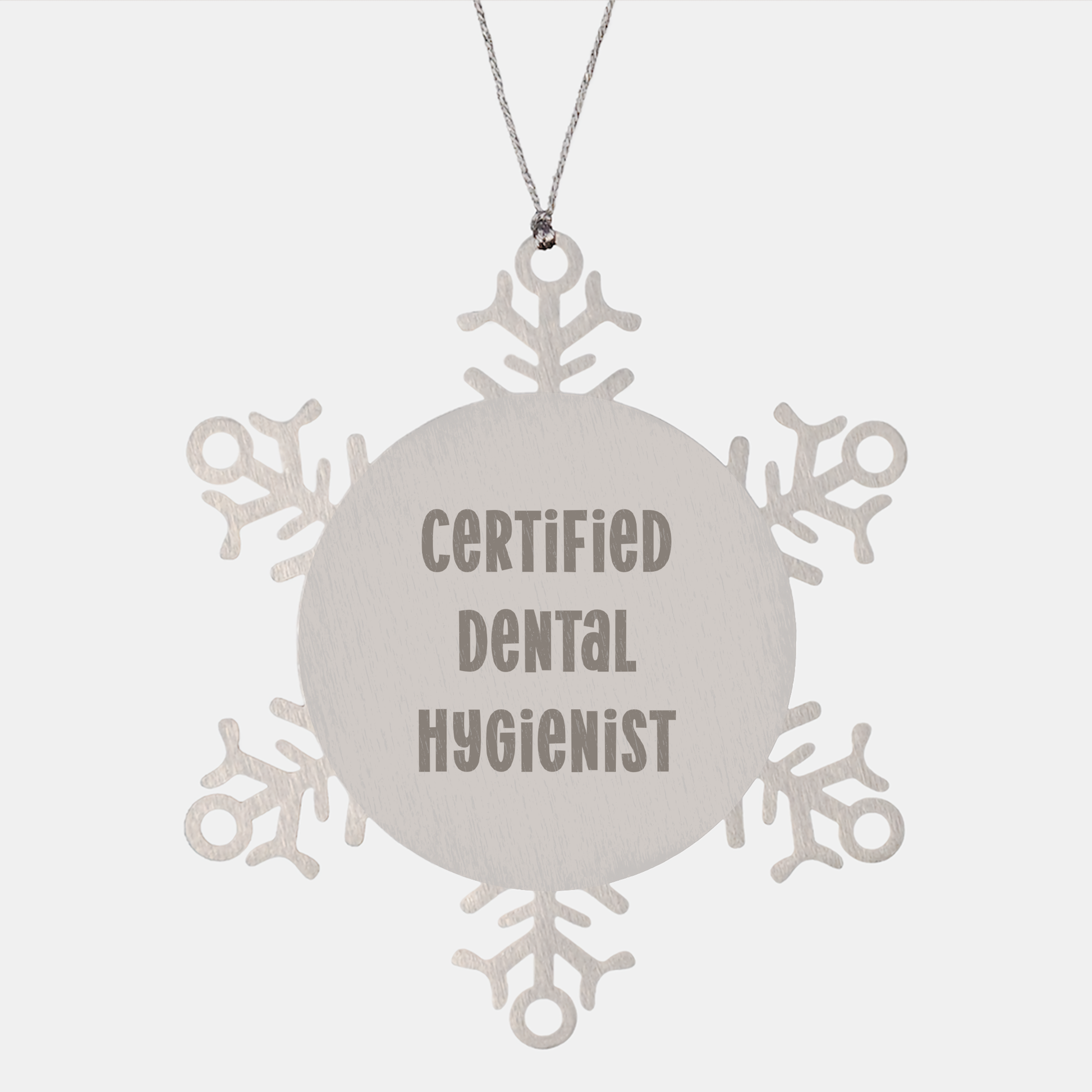 Funny Certified Dental Hygienist Gifts from Friends for Christmas Unique Snowflake Ornaments, 'A Breath of Fresh Air' - Victory Thru Vision 