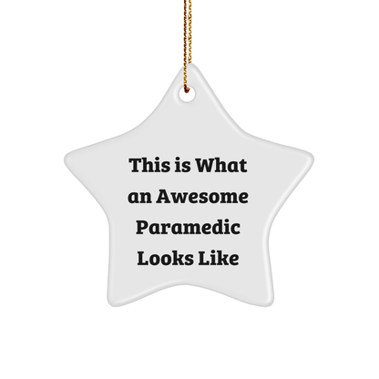 This Is What An Awesome Rescue Worker Looks Like Gifts for Rescue Worker Friends and Family, Star Ornament, Christmas Unique Gifts from Men - Image 1
