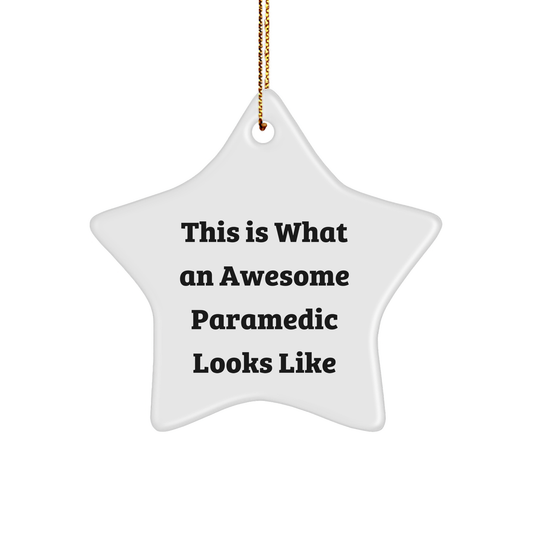 This Is What An Awesome Rescue Worker Looks Like Gifts for Rescue Worker Friends and Family, Star Ornament, Christmas Unique Gifts from Men - Image 1