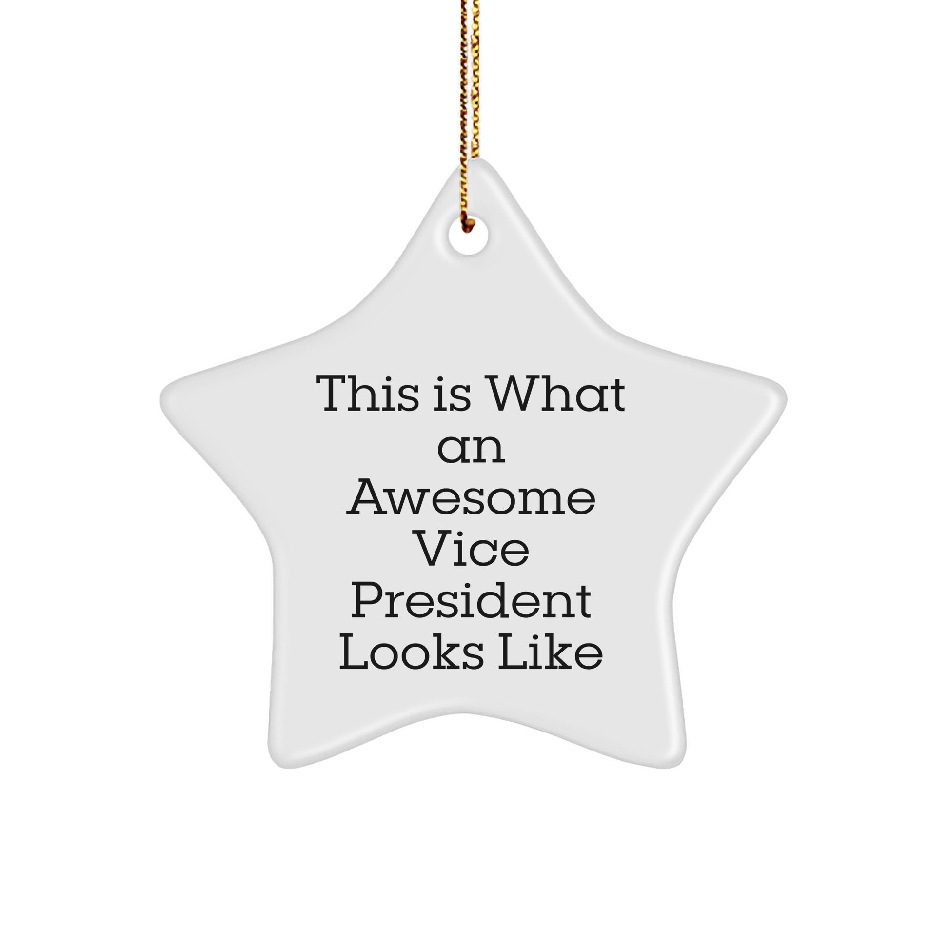 Gifts from Friends to Vice President, This Is What an Awesome Vice President Looks Like, Star Ornament for Christmas - Image 1