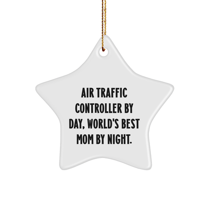 Air Traffic Controller Gifts from Mom - Funny Star Ornament for Christmas - Victory Thru Vision 