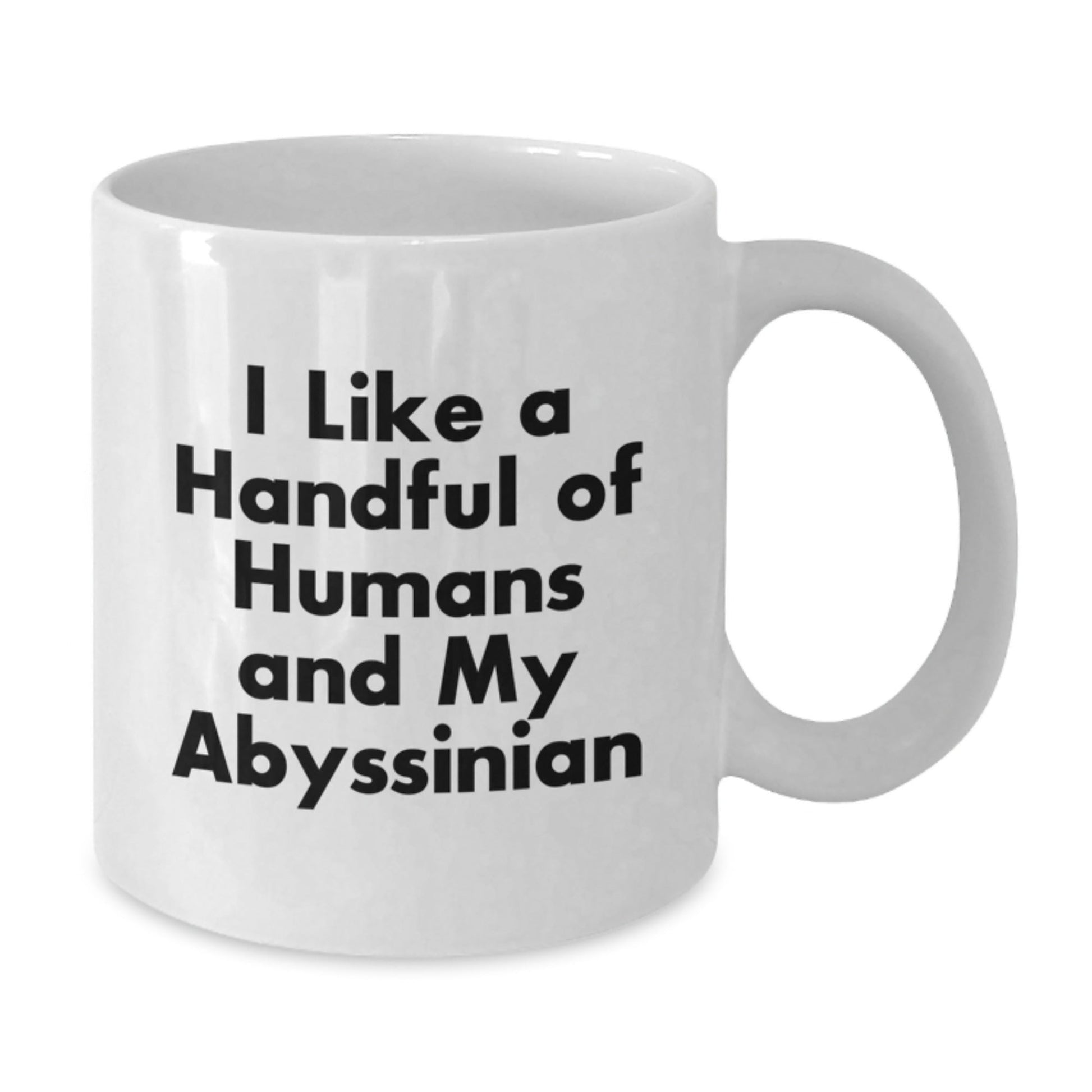 Abyssinian Cat Lovers Funny Gifts from Friends for Abyssinian Cat Enthusiasts White Coffee Mug, 11 oz or 15 oz, Ceramic, Microwave, Dishwasher Safe - Perfect for Graduation - Victory Thru Vision