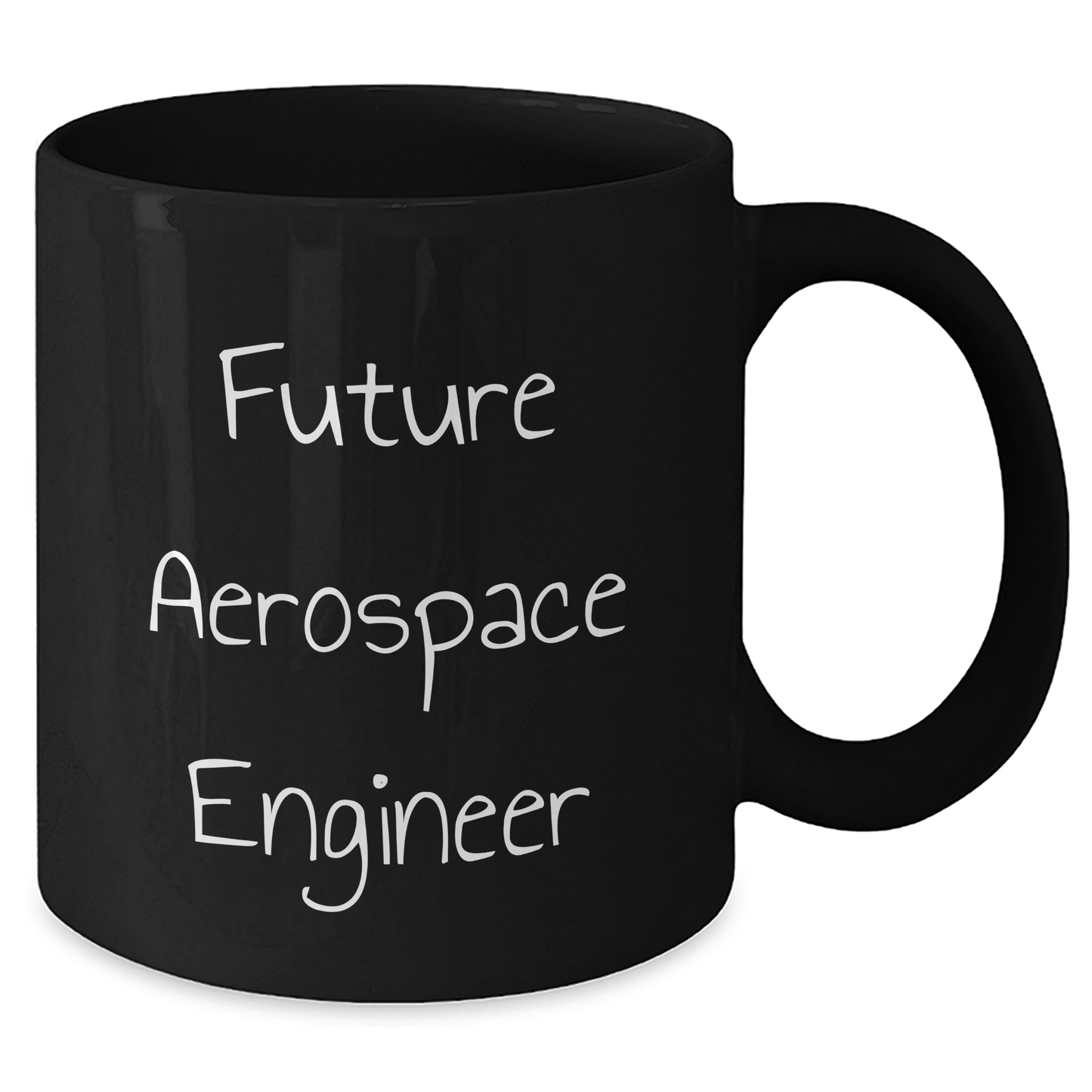 Aerospace Engineer Gifts from Friends to Future Aerospace Engineer, Black Coffee Mug, Funny Quote for Graduation Unique Gifts - Victory Thru Vision