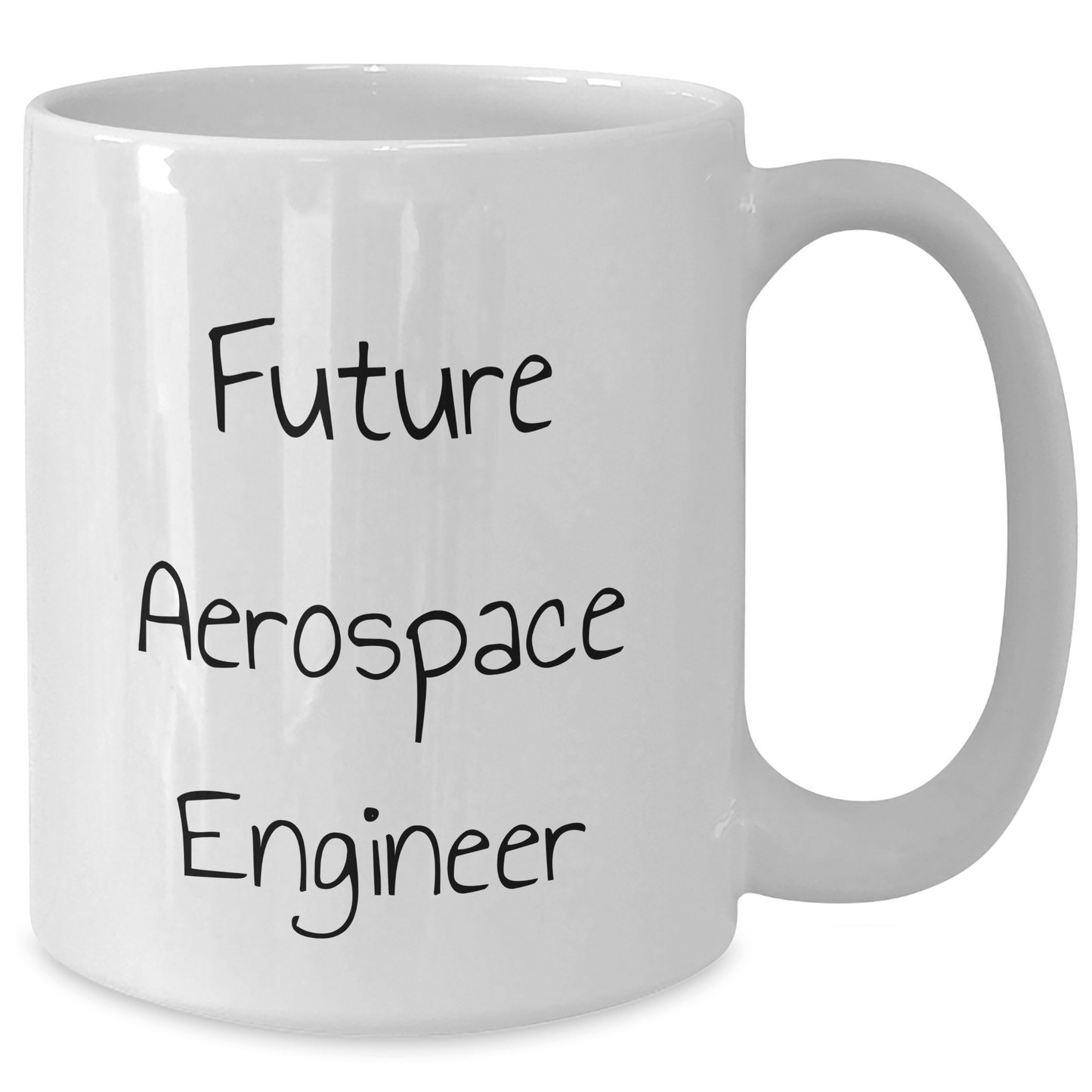 Aerospace Engineer Gifts, Funny Quote Future, White Coffee Mug for Men, Women, Friends, or Coworkers - Inspirational Graduation Unique Gifts from Family - Victory Thru Vision