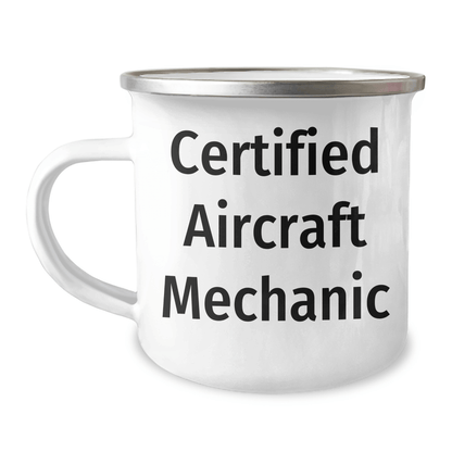 Aircraft Mechanic Gifts, Funny Quote, Camping Mug for Father's Day, Gifts from Men to Aircraft Mechanic Friends - Victory Thru Vision 