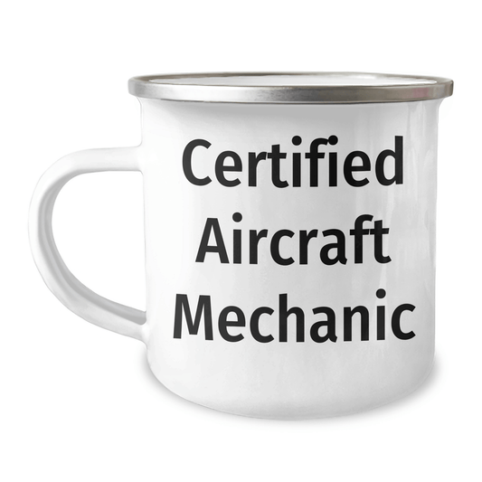 Aircraft Mechanic Gifts, Funny Quote, Camping Mug for Father's Day, Gifts from Men to Aircraft Mechanic Friends - Victory Thru Vision 
