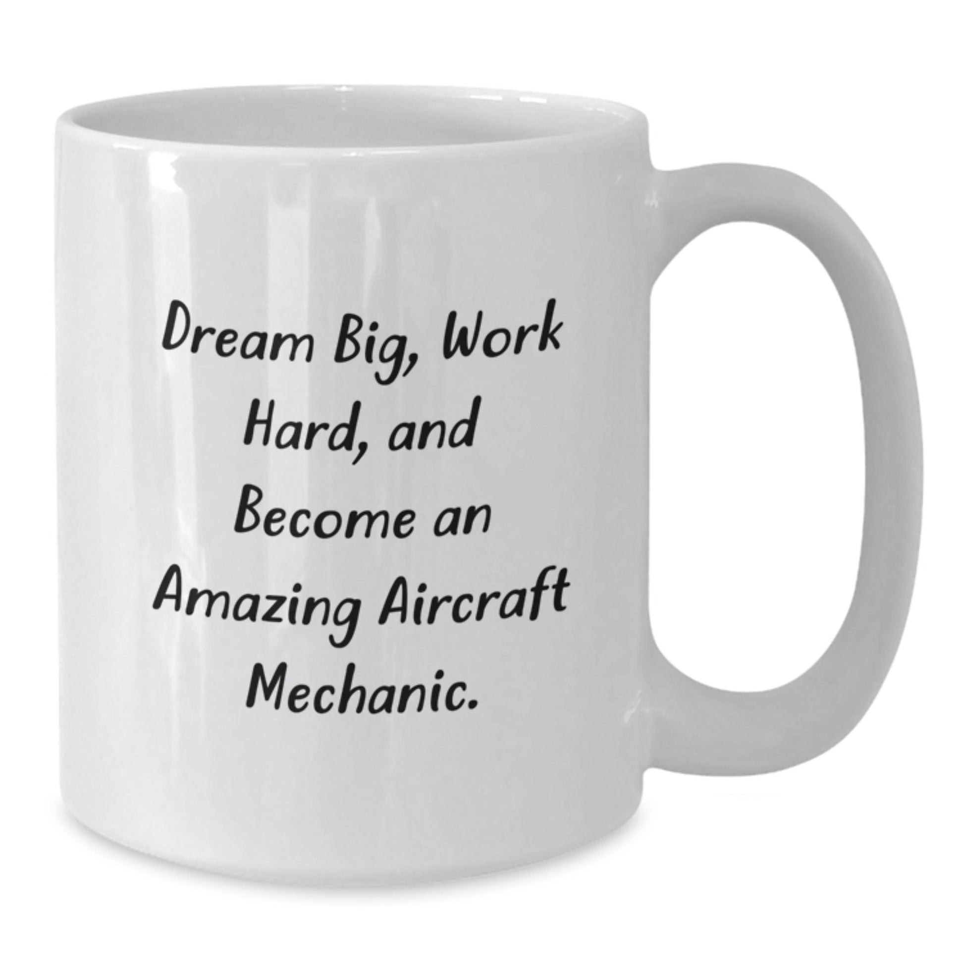 Aircraft Mechanic Gifts, Funny Quote White Coffee Mug, Birthday Unique Gifts from Friends, for Men, Women, Coworkers, Family - Victory Thru Vision
