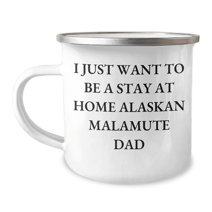 Alaskan Malamute Dad's Funny Camping Mug, Gifts from Men for Alaskan Malamute Dog Lovers, Unique Father's Day Unique Gifts - Victory Thru Vision