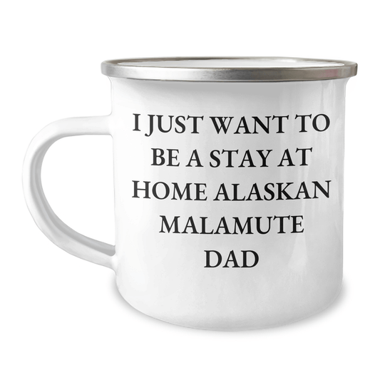 Alaskan Malamute Dad's Funny Camping Mug, Gifts from Men for Alaskan Malamute Dog Lovers, Unique Father's Day Unique Gifts - Victory Thru Vision