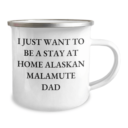 Alaskan Malamute Dad's Funny Camping Mug, Gifts from Men for Alaskan Malamute Dog Lovers, Unique Father's Day Unique Gifts - Victory Thru Vision