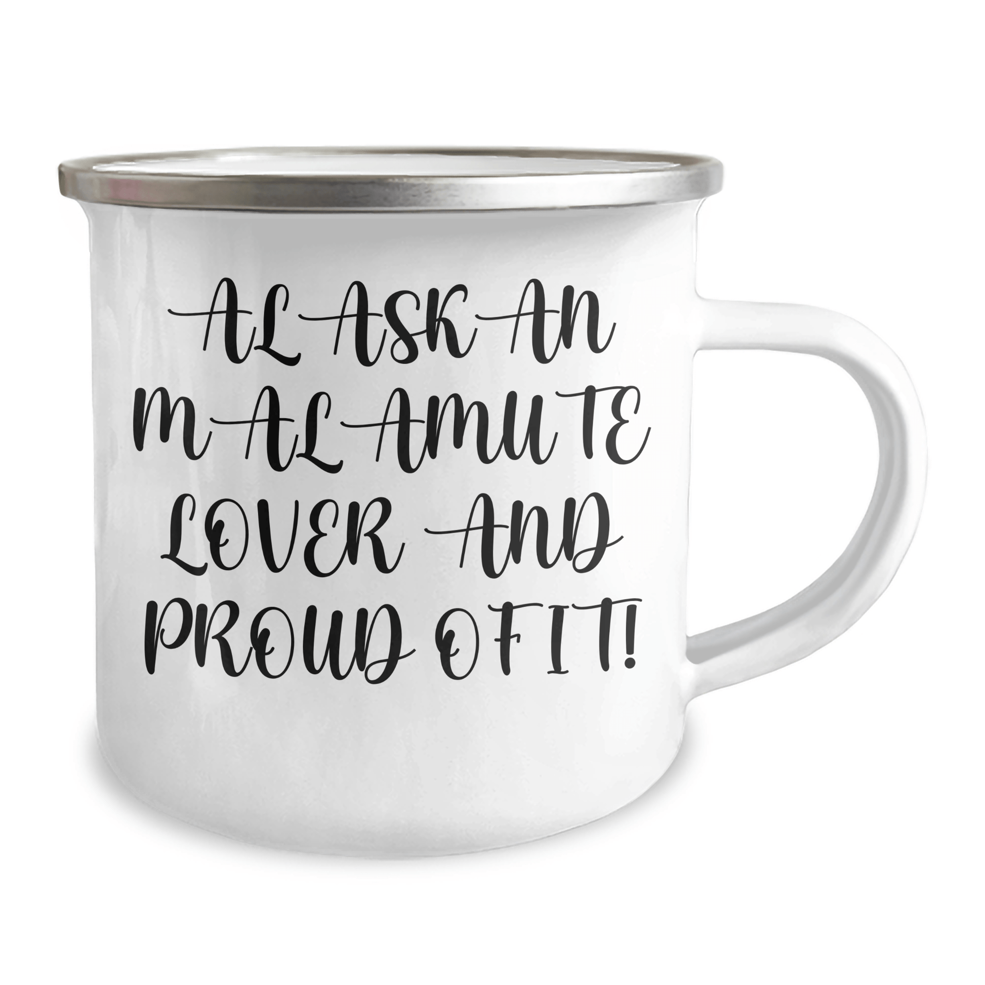 Alaskan Malamute Dog Lover Gifts from Men to Family - Camping Mug for Father's Day, Funny Quote - Victory Thru Vision 